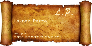 Lakner Petra névjegykártya