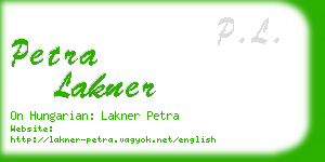 petra lakner business card